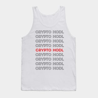 Crypto HODL Typography (red) Tank Top